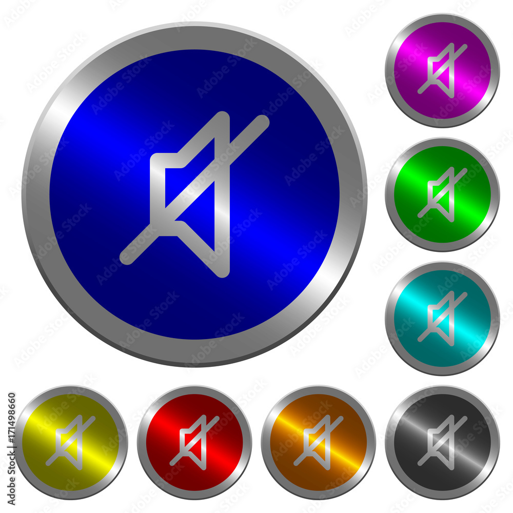 Poster mute color luminous coin-like round color buttons