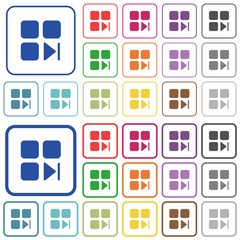 Component next outlined flat color icons