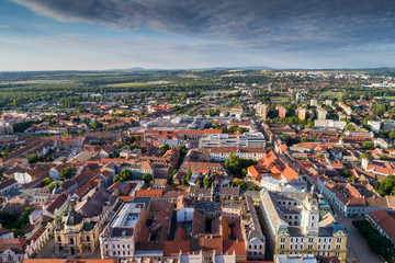 Fototapeta premium Bird eye view of Pecs, Hungary