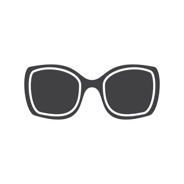 Women's sunglasses glyph icon