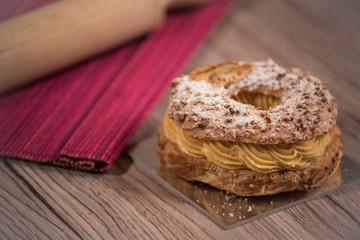 Preparing delicious donuts