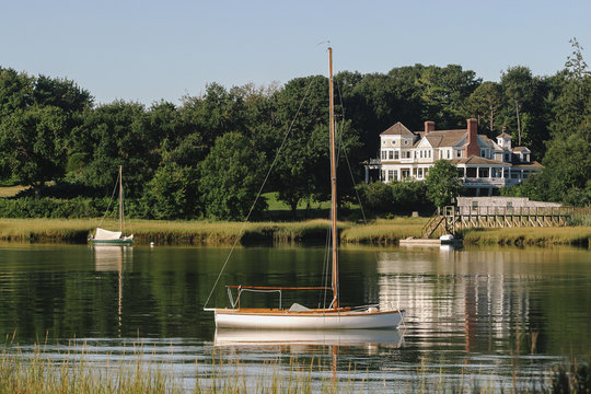 Wooden Boat in Harbor