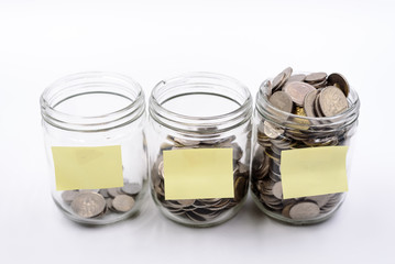 coins in a jar
