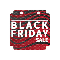 Isolated black friday label on a white background, Vector illustration