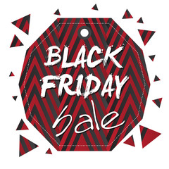 Fototapeta premium Isolated black friday label on a white background, Vector illustration