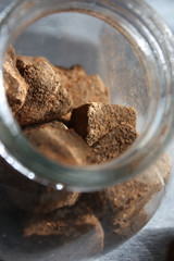 Bank with handmade coffee scrub