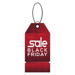 Isolated black friday label on a white background, Vector illustration