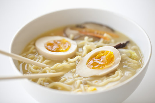 Ramen Noodle Soup with Seasoned Egg