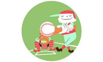 Baseball Retro Style, batting