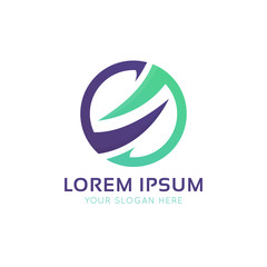 Abstract circle icon logo sign vector design.