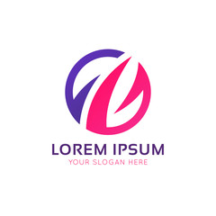 Circle company logo icon sign vector design.