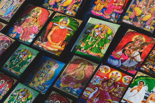 Souvenir pictures of Saints and Deities  for sale.