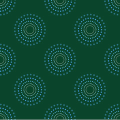 Seamless Circle Dots Green Background Abstract Pattern Dark 1