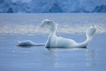 Fototapeta premium Beautiful iceberg or ice floe, Antarctic ocean, Antarctica