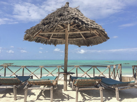 Tiki Beach Hut On Island