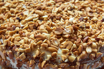 cake with toffee and peanuts
