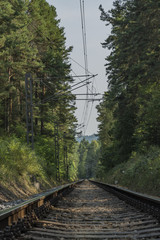 Fototapeta premium Railroad track near Vysne village