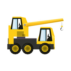 colorful crane  over white over background vector illustration