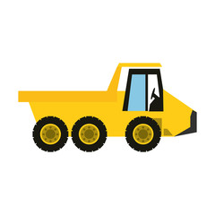 colorful truck rocker over white background  vector illustration