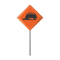 colorful  warning signal construction over white  background  vector illustration