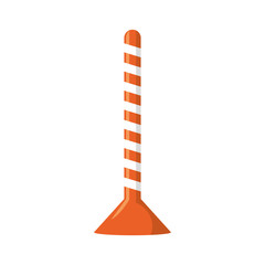 colorful trafic cone over white backgorund vector  illustration