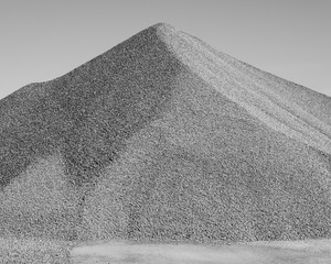 Gravel pile along road, near Jackpot, NV, USA