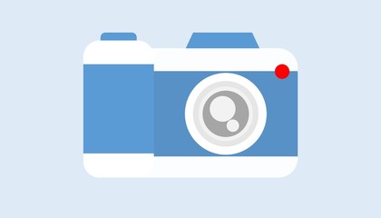 Illustration of flat style camera technology icon