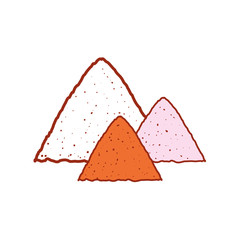 sand pile icon over white background vector illustration