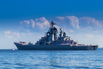 Warship. Rocket cruiser. © Grispb