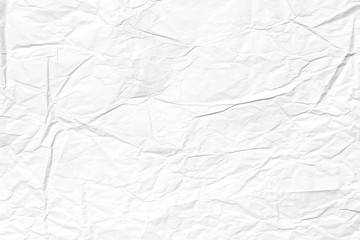 Crumpled white paper texture