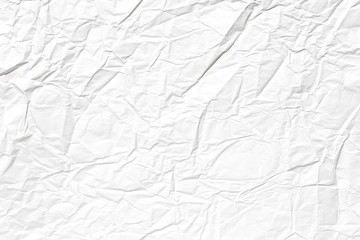Crumpled white paper texture