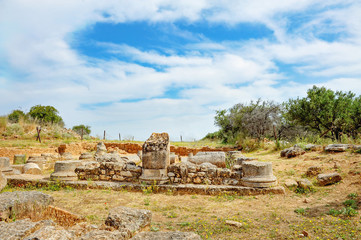 Fototapeta na wymiar Historic ruins on Crete Island