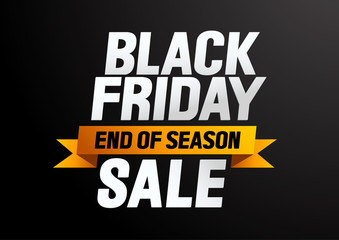 Black Friday Sale. End of Season. illustration background vector.