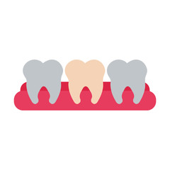 molar teeth dental care icon image vector illustration design 