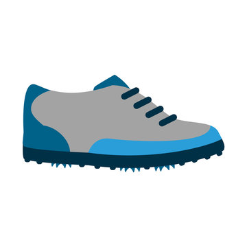 shoe golf related icon image vector illustration design 