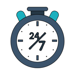 24 7 chronometer icon image vector illustration design 