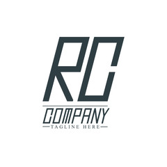 Initial Letter RC Design Logo Template