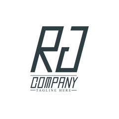 Initial Letter RJ Design Logo Template