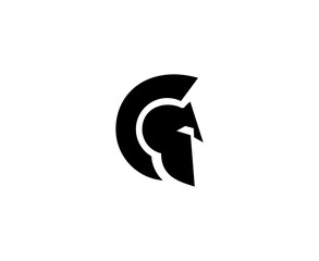 Obraz premium Spartan helmet logo