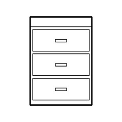wooden chest of drawers furniture material modern style vector illustration