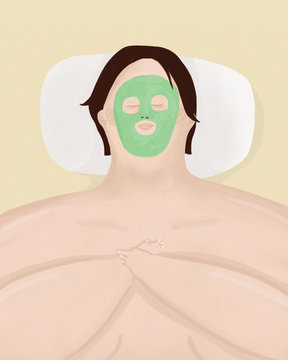 Green facial Mask
