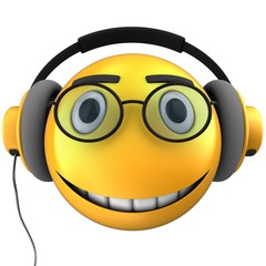 Naklejka premium 3d yellow emoticon smile
