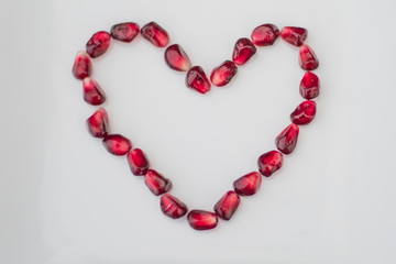 dragon fruit, pomegranate 