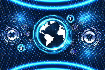 Obraz premium Digital technology background , big data connection concept . Illustration vector