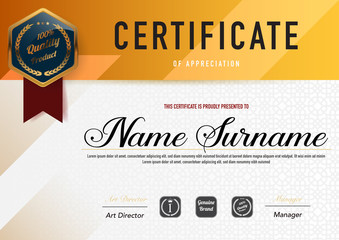 Certificate template luxury and diploma style,vector illustration.