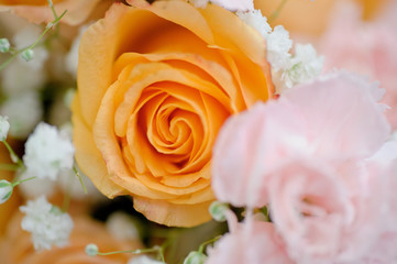 Fototapeta na wymiar wedding decoration flower background 