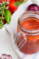 tomato sauce for closeup.