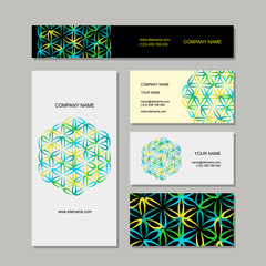Business cards design, flower of life