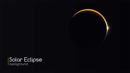 Solar eclipse, astronomical phenomenon - full sun eclipse. Natural phenomenon when Moon passes between planet . The planet covering the Sun in eclipse. Template for your cover, poster and cards.