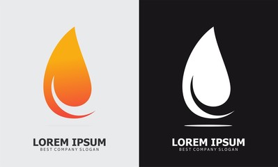 abstract fire icon logo